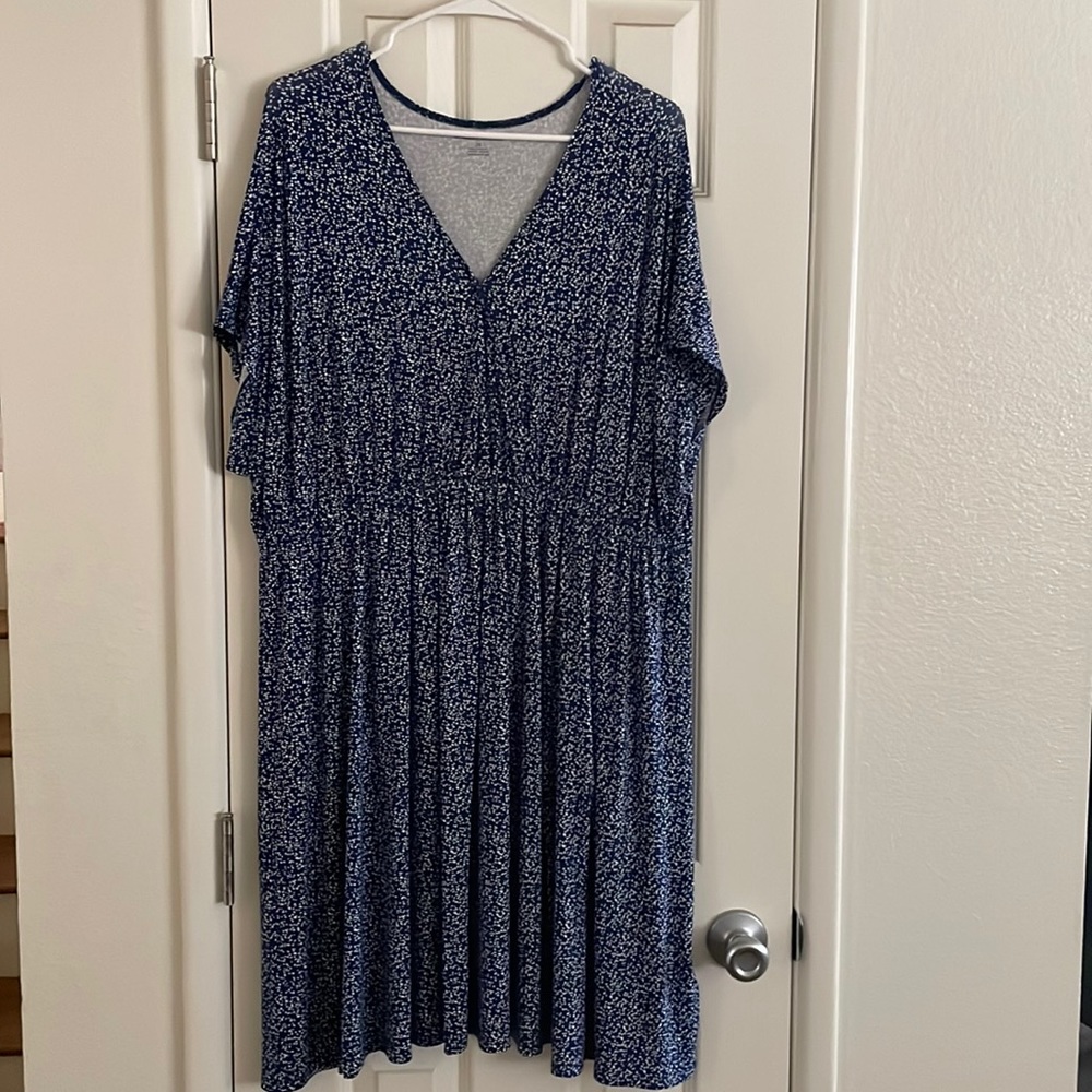 Blue dotted dress